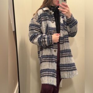 Promesa Blue and Gray Plaid Jacket